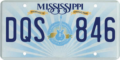 MS license plate DQS846