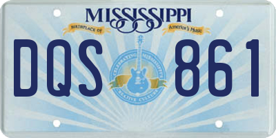 MS license plate DQS861