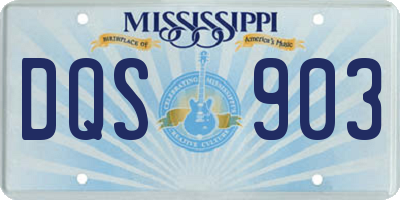 MS license plate DQS903