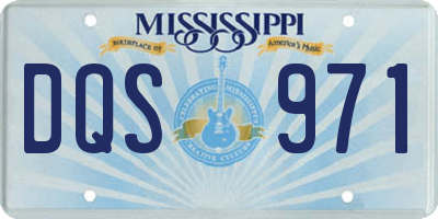 MS license plate DQS971
