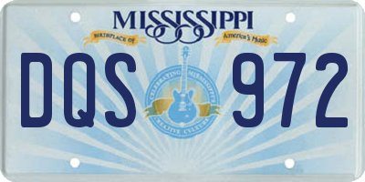 MS license plate DQS972