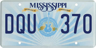 MS license plate DQU370