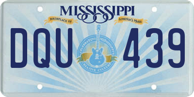 MS license plate DQU439
