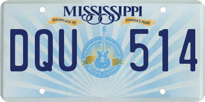MS license plate DQU514