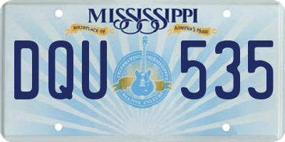 MS license plate DQU535
