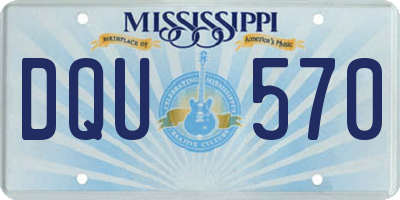 MS license plate DQU570