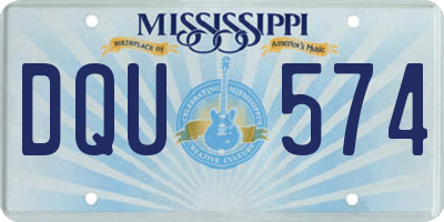MS license plate DQU574
