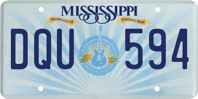 MS license plate DQU594