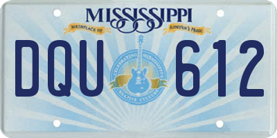 MS license plate DQU612