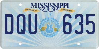 MS license plate DQU635