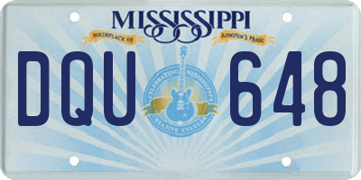 MS license plate DQU648