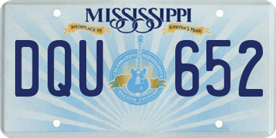MS license plate DQU652