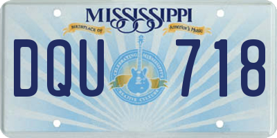 MS license plate DQU718
