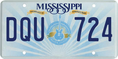 MS license plate DQU724