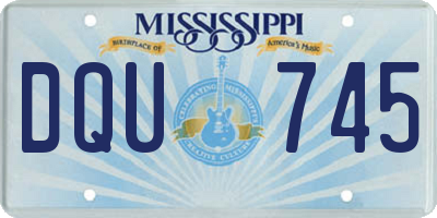 MS license plate DQU745
