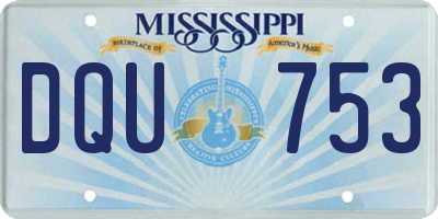 MS license plate DQU753