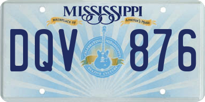 MS license plate DQV876