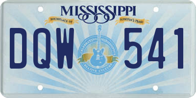 MS license plate DQW541
