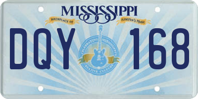 MS license plate DQY168