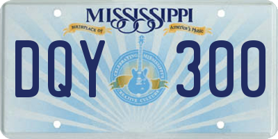 MS license plate DQY300