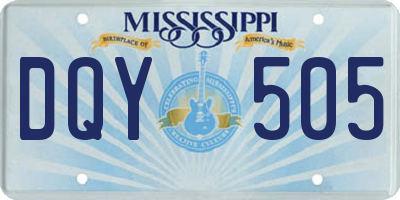 MS license plate DQY505