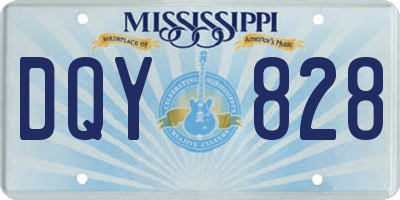 MS license plate DQY828