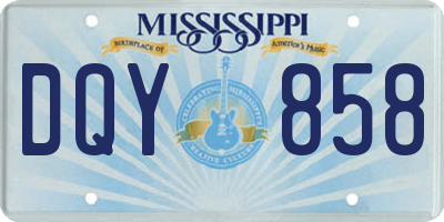 MS license plate DQY858