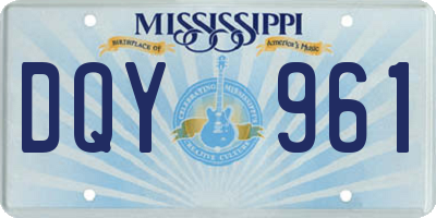 MS license plate DQY961