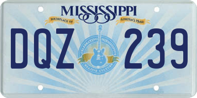 MS license plate DQZ239