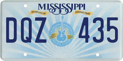 MS license plate DQZ435