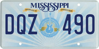 MS license plate DQZ490