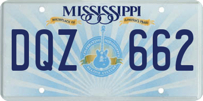 MS license plate DQZ662