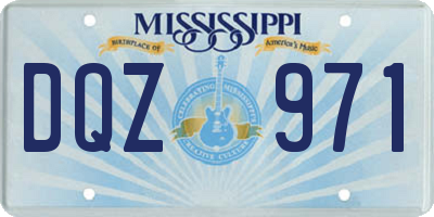 MS license plate DQZ971