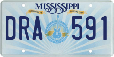 MS license plate DRA591