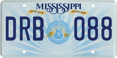 MS license plate DRB088