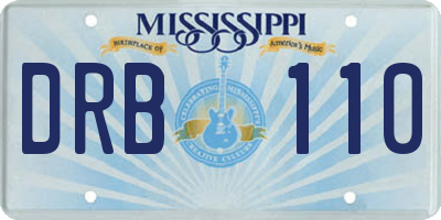MS license plate DRB110