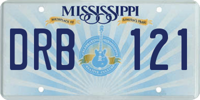MS license plate DRB121