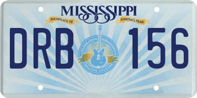 MS license plate DRB156