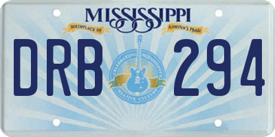 MS license plate DRB294