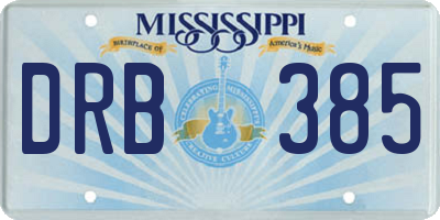 MS license plate DRB385