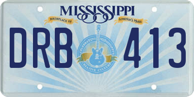 MS license plate DRB413