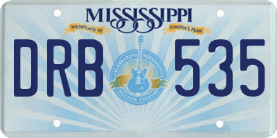 MS license plate DRB535