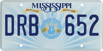 MS license plate DRB652