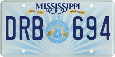 MS license plate DRB694