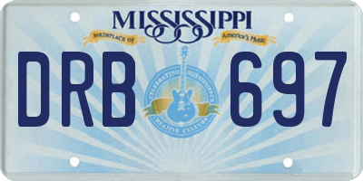 MS license plate DRB697
