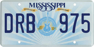 MS license plate DRB975