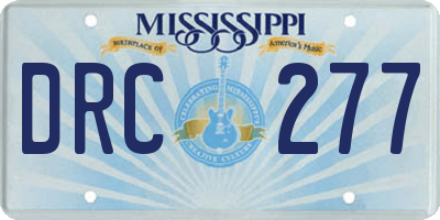MS license plate DRC277