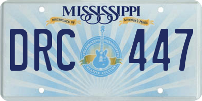 MS license plate DRC447