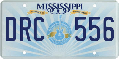 MS license plate DRC556