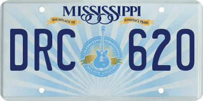 MS license plate DRC620